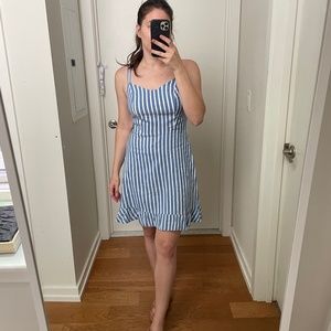 NWT Old Navy Striped Ruffle Hem Fit & Flare Cami Dress